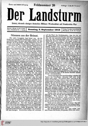 Heft 20, September 1915