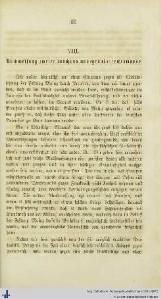VIII. Rückweisung zweier durchaus unbegründeter Einwände.