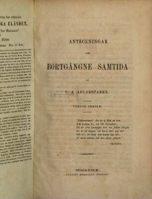 Anteckningar om bortgångne samtida, 3