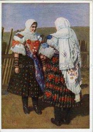Deutsche Bäuerinnen in Zipser Festtracht