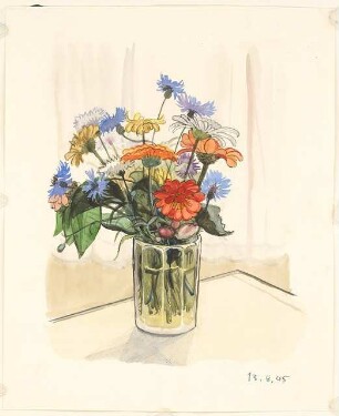 Skizzen: Sommerblumen Stillleben