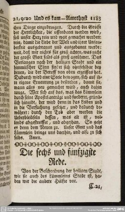 Die sechs und fünfzigste Rede