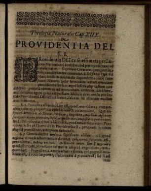 Cap. XIIX. De Providentia Dei.
