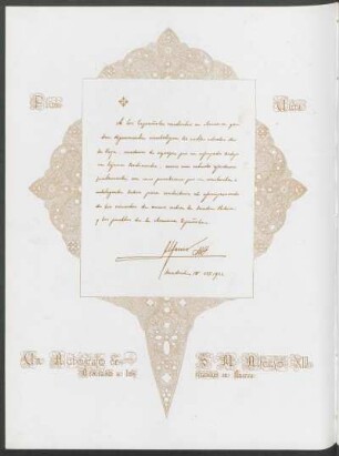 Un autógrafo de S.M. Alfonso XIII dedicado a los españoles de América