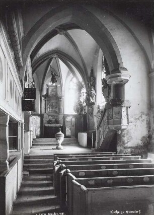 Ottendorf (Bahretal-Ottendorf). Pfarrkirche (E. 14. Jh.). Inneres nach Osten
