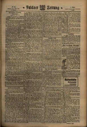 Zweite Ausgabe vom Dienstag, den 08. März 1910.