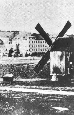 Berlin. Schönhauser Allee, Ansicht vom Prenzlauer Berg, 1865, Repro, Ausschnitt