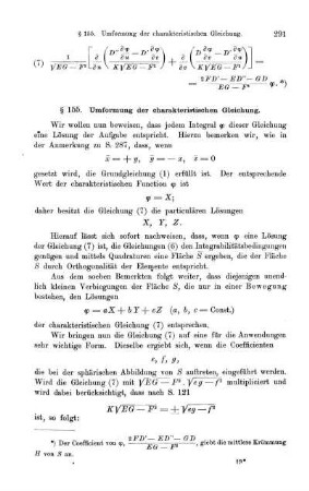 § 155. Umformung der charakteristischen Gleichung.