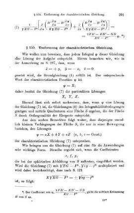 § 155. Umformung der charakteristischen Gleichung.