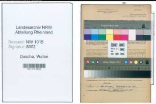 Entnazifizierung Walter Duscha , geb. 14.02.1895 (Ingenieur)