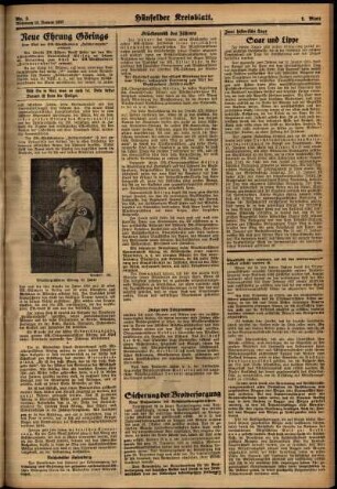 Zweite Ausgabe vom Mittwoch, den 13. Januar 1937.