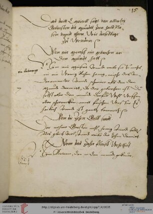 ‘Das dritt Capitell sagt von allerleÿ Gebresten des mundts, zeen, hals, Nasen vnndt ohren‘