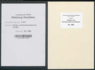 Amt Hausberge - Vogtei Berg und Bruch: Landmessungsprotokoll der Vogtei