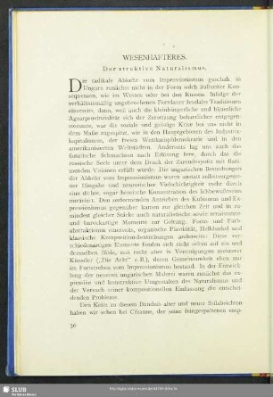 Wesenhafteres. Der struktive Naturalismus