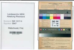 Entnazifizierung Fritz Matschureit , geb. 21.10.1903 (Kraftfahrer)