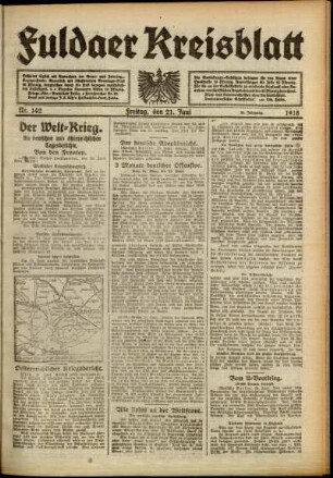 Ausgabe vom Freitag, den 21. Juni 1918.