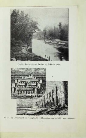 22. a) Lößuferwand am Hoangho b) Höhlenwohnungen im Löß