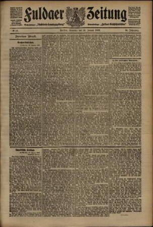 Zweite Ausgabe vom Samstag, den 23. Januar 1909.