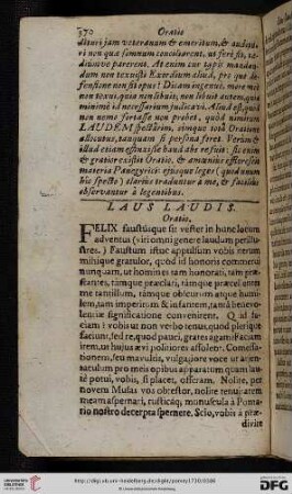 Laus Laudis. Oratio