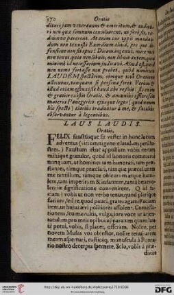 Laus Laudis. Oratio