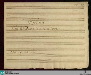 Operas. Excerpts - Don Mus.Ms. 1768 : S, strings