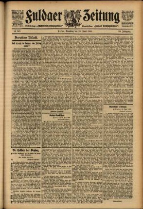 Zweite Ausgabe vom Samstag, den 23. Juni 1906.