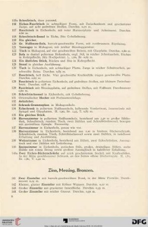 Zinn, Messing, Bronzen (Nr. 141-177)