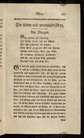 367-378, Der sieben und zwanzigste Merz. - Der neun und zwanzigste Merz.