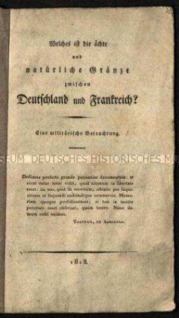 Militärische Betrachtung Deutschland - Frankreich