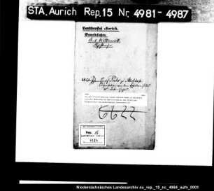 Die dem Schustergesellen Johann Hinrich Peeks in Abickhafe erteilte Befreiung von dem Erfordernis des 25-jährigen Mindestalters zum selbständigen Gewerbebetrieb