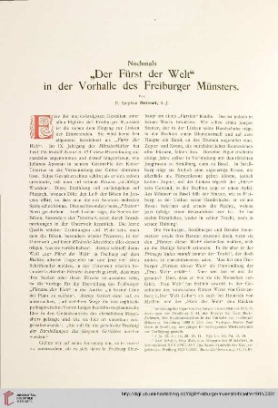 Nochmals "Der Fürst der Welt" in der Vorhalle des Münsters zu Freiburg