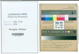 Entnazifizierung Wilhelm Bongers , geb. 10.04.1906 (Landwirt)