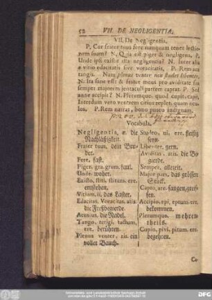 VII. De Negligentia.