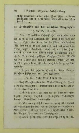 III. Vorbegriffe aus der politischen Geographie