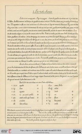 2. Les mots choisis