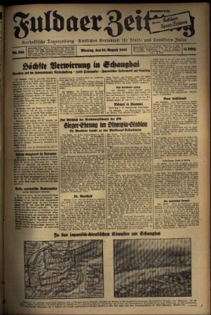 Ausgabe vom Montag, den 16. August 1937.