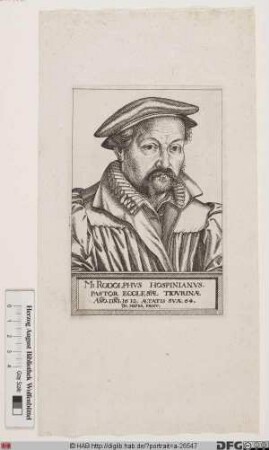 Bildnis Rudolf Hospinianus (eig. Wirth) d. Ä.