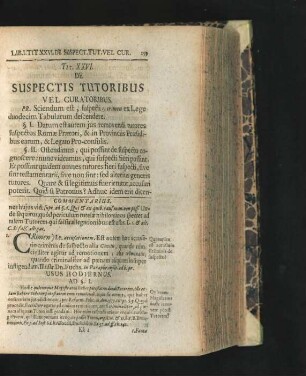 Tit. XXVI. De Suspectis Tutoribus Vel Curatoribus.
