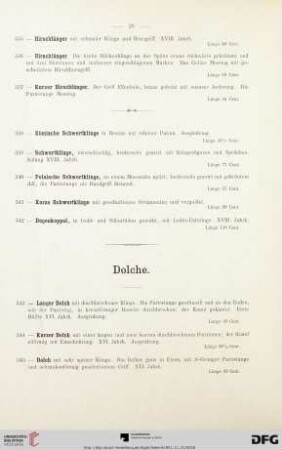 Dolche (Nr. 343-372)
