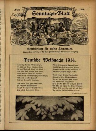 Ausgabe vom Sonntag, den 27. Dezember 1914.