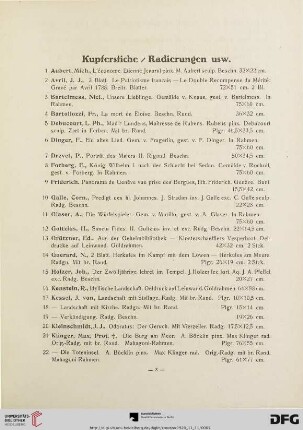 Kupferstiche/ Radierungen usw. (Nr. 1-41)
