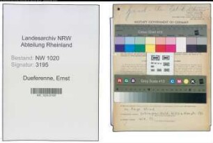 Entnazifizierung Ernst Dueferenne , geb. 22.09.1888 (Arbeiter)