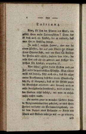 Toleranz. - Erziehungsmethode.