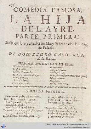 La Hija del Ayre, primera parte.