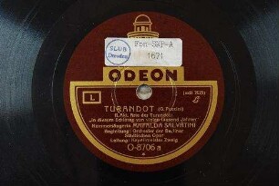 Turandot : II. Akt, Arie der Turandot: "In diesem Schlosse von vielen tausend Jahren" / (G. Puccini)