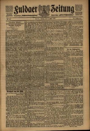 Zweite Ausgabe vom Freitag, den 09. Juli 1909.