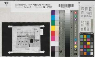 Minden (Minden) Festung Wesertor Außenansicht 1825 Maßstab in Fuß und Metern 15 x 21 (49 x 99) Foto nach Zeichnung Creuzinger, Leutnant Museum Minden FM 45