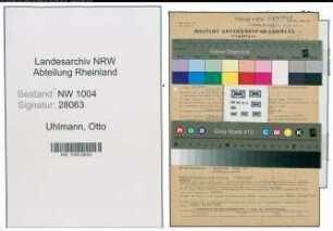Entnazifizierung Otto Uhlmann , geb. 18.05.1894 (Bueroangestellter)