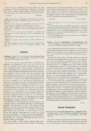 347-348 [Rezension] Faith and piety in early Judaism