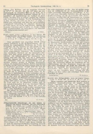 84-85 [Rezension] Kaerst, Julius, Weltgeschichte. Antike und deutsches Volkstum